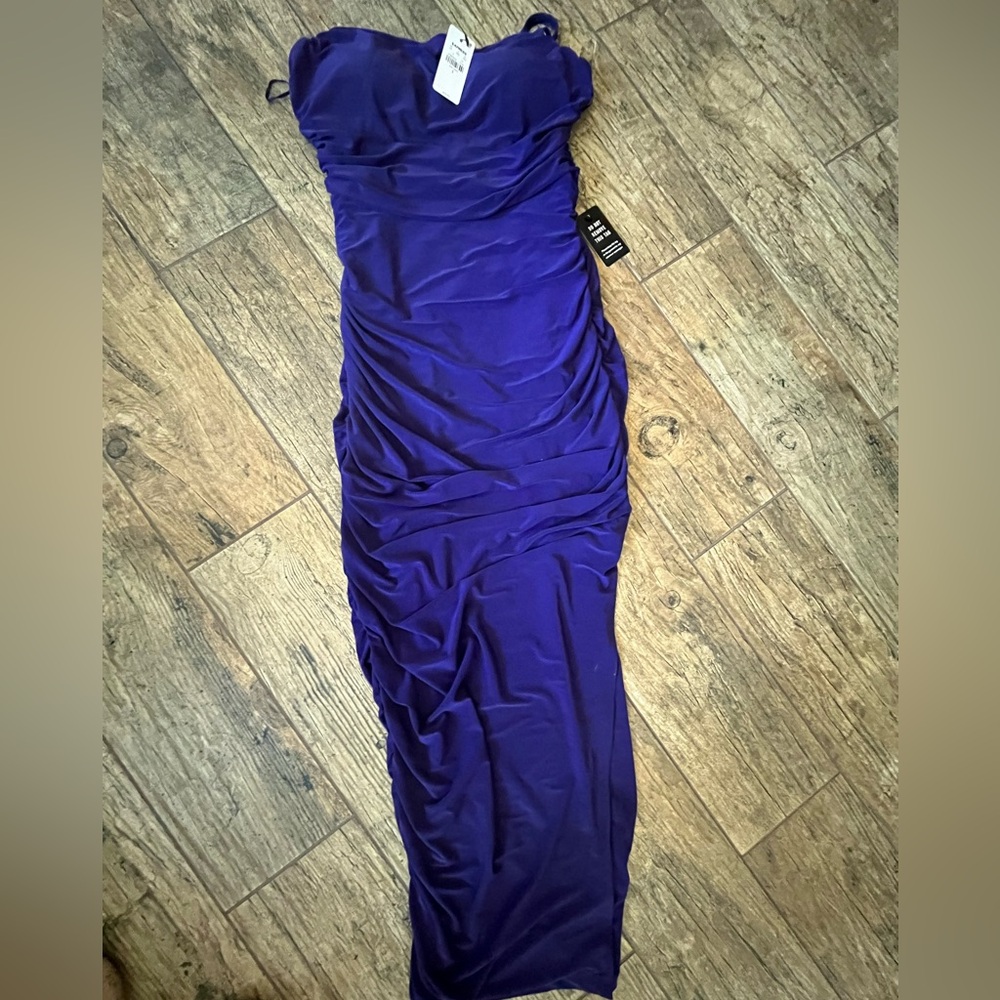 Body contour mesh ruched side slit midi dress with bra cups